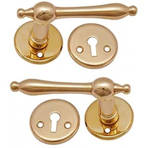 "Acts" Brass Handle with Rose 